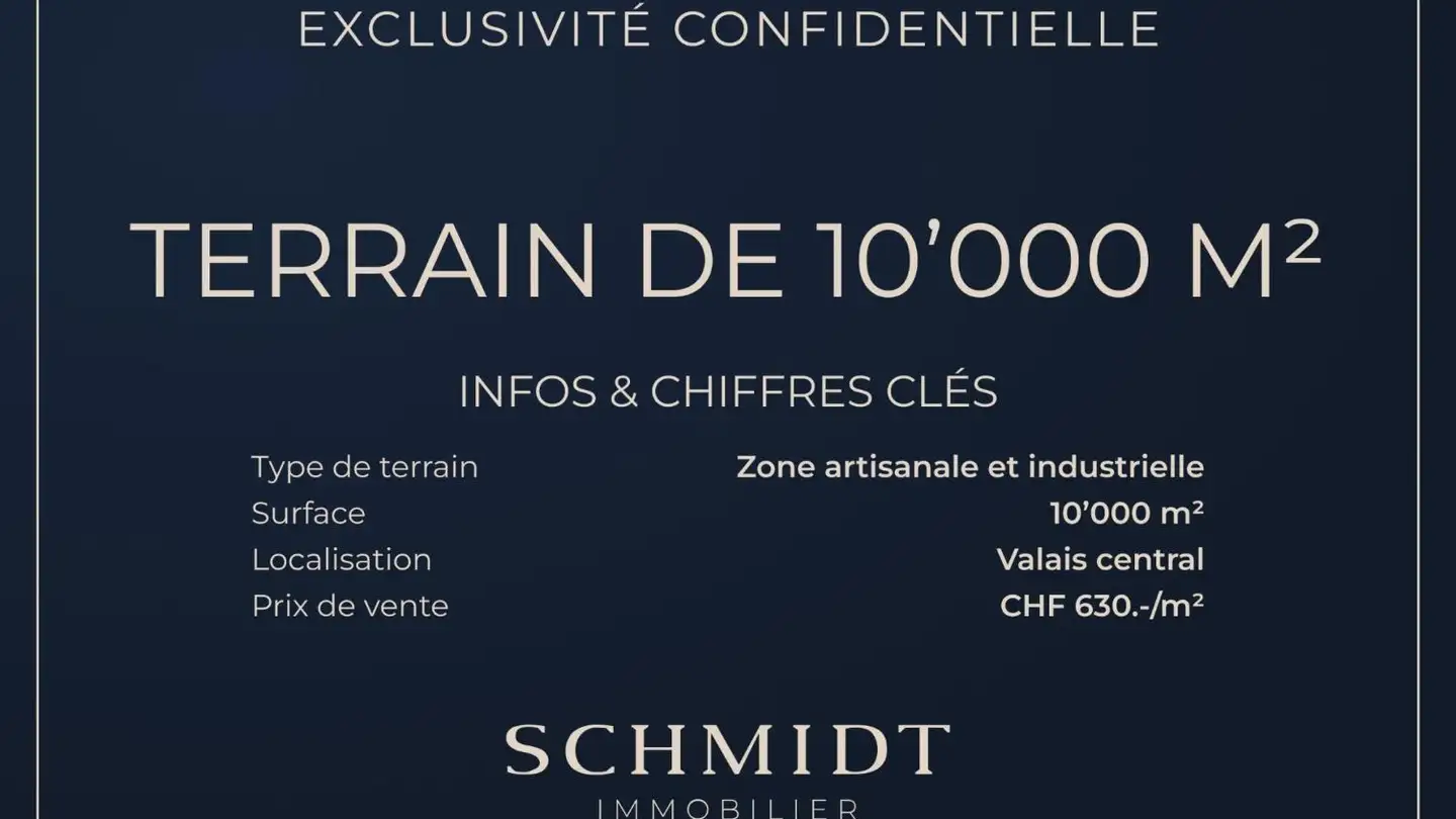 Terrain industriel à vendre - 3979 Grône