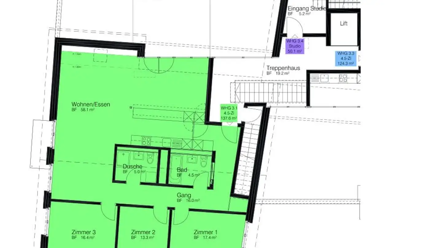 Dachgeschosswohnung mieten - Aathalstrasse 11, 8610 Uster - Foto 2