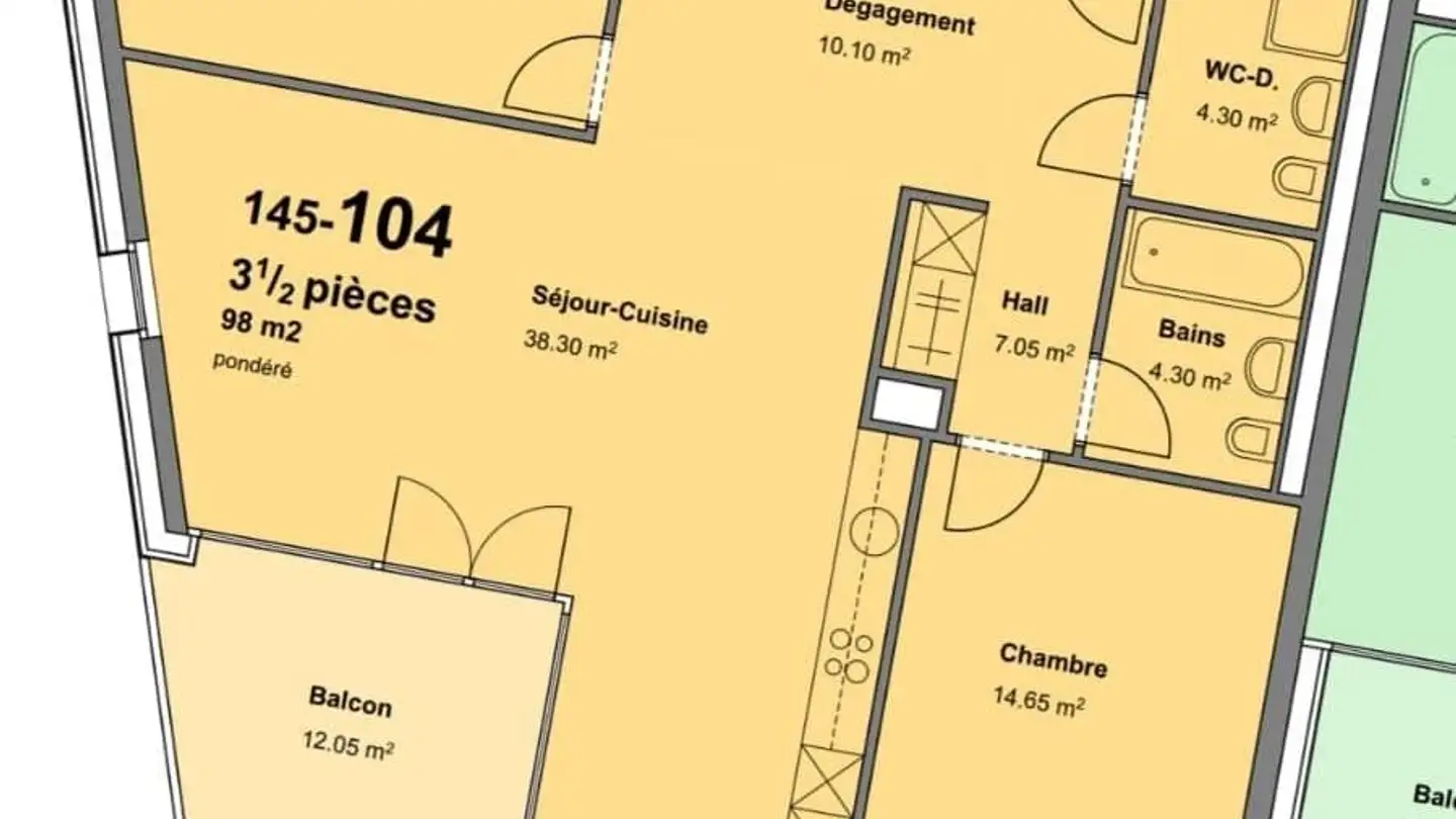 Wohnung mieten - Chemin de Maillefer, 1052 Le Mont-sur-Lausanne