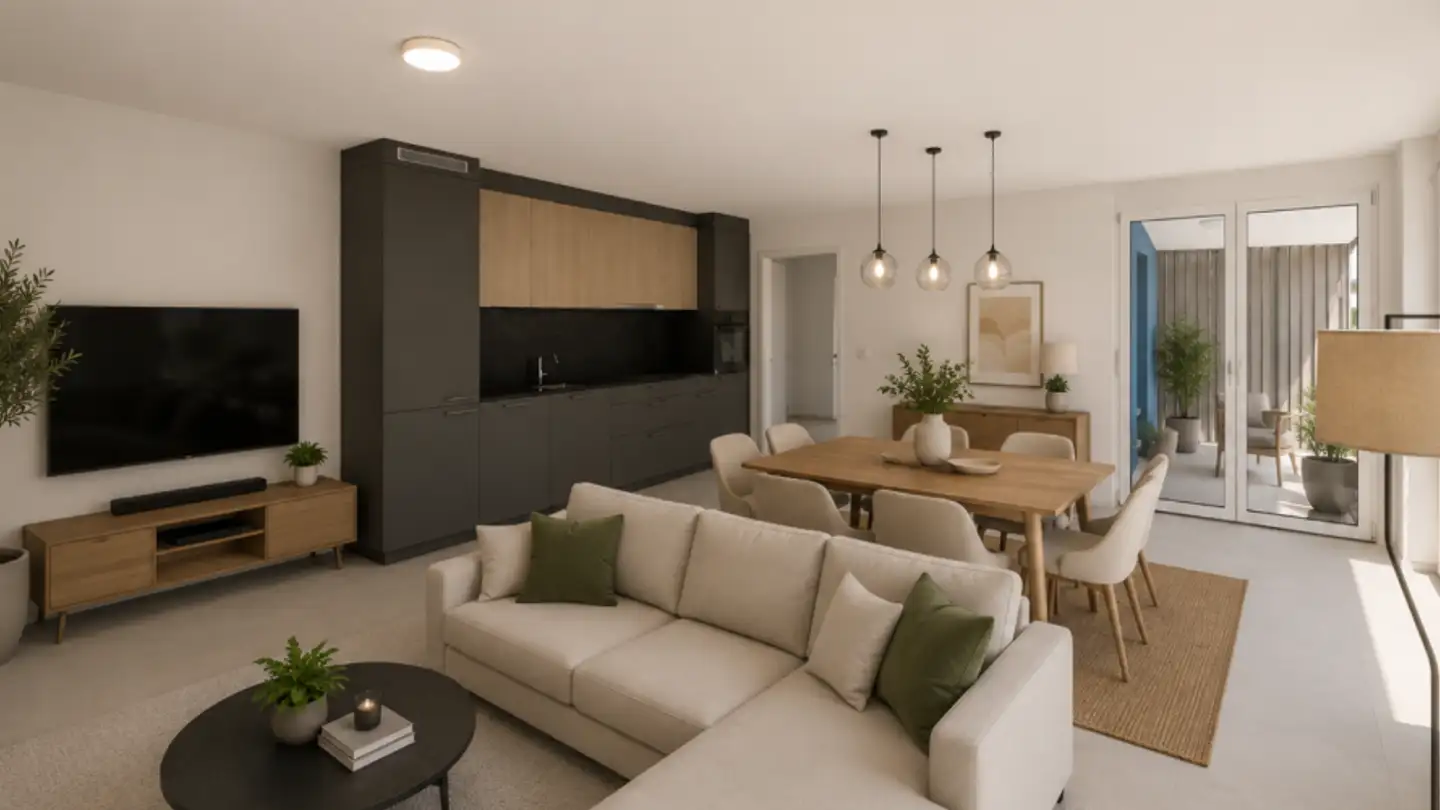 Terrassenwohnung mieten - Rue Jacques-René Fiechter 29, 2613 Villeret - Foto 4