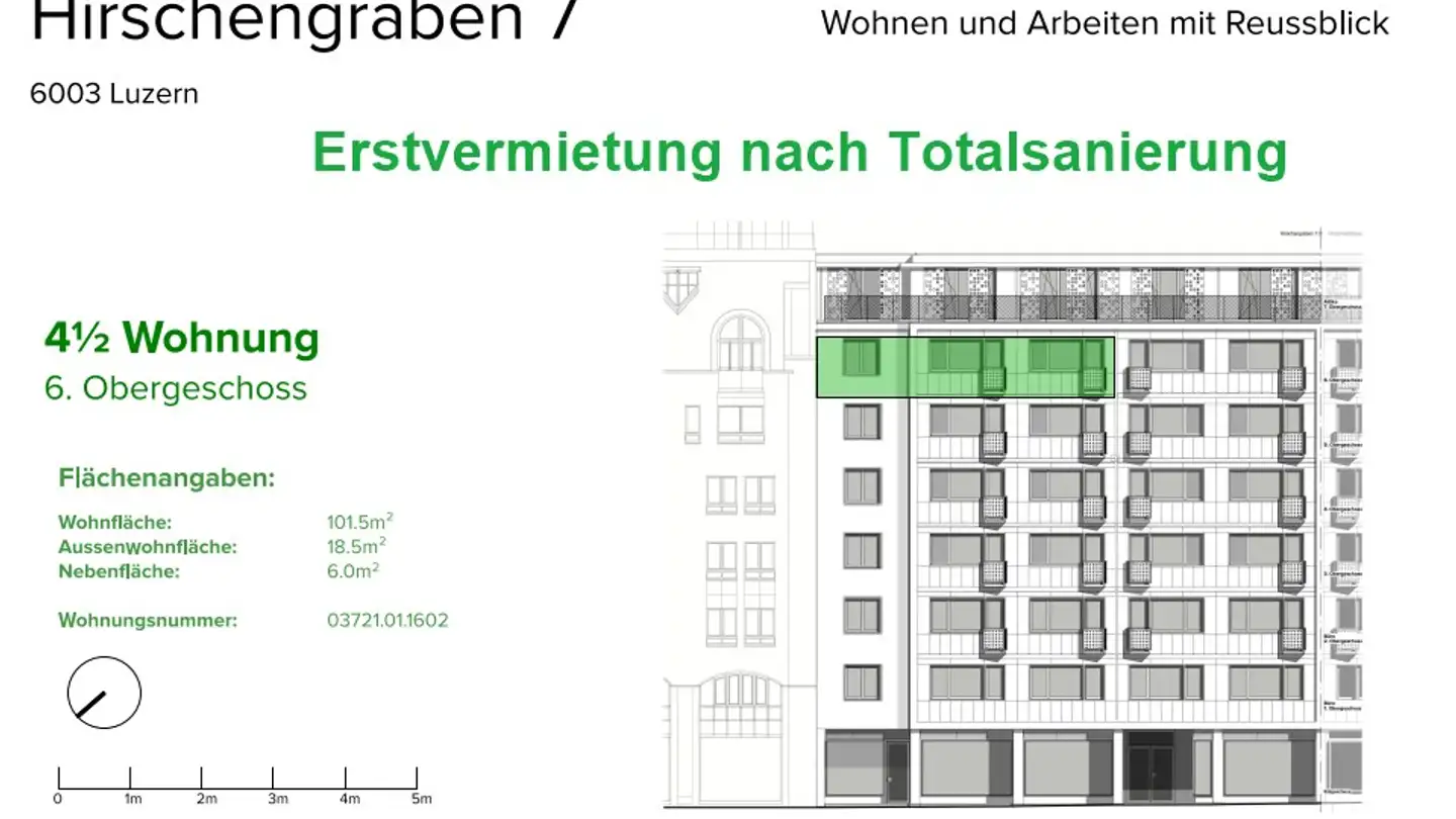 Wohnung mieten - Hirschengraben 7, 6003 Luzern