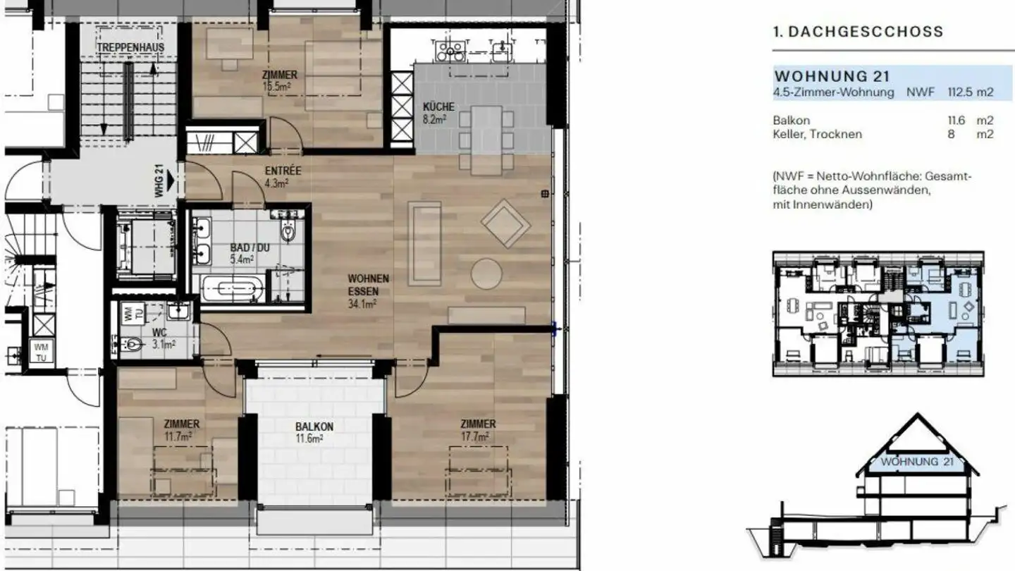 Appartement à louer - Rebhogerstrasse, 8472 Seuzach - Photo 3