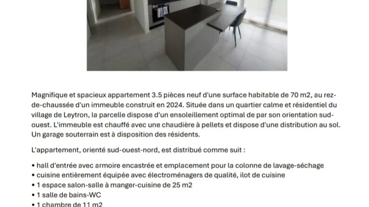 Apartment for rent - Route De Saillon 92, 1912 Leytron