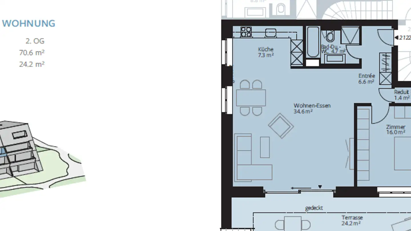Appartement en terrasse à louer - Alte Landstrasse 22, 8800 Thalwil - Photo 3