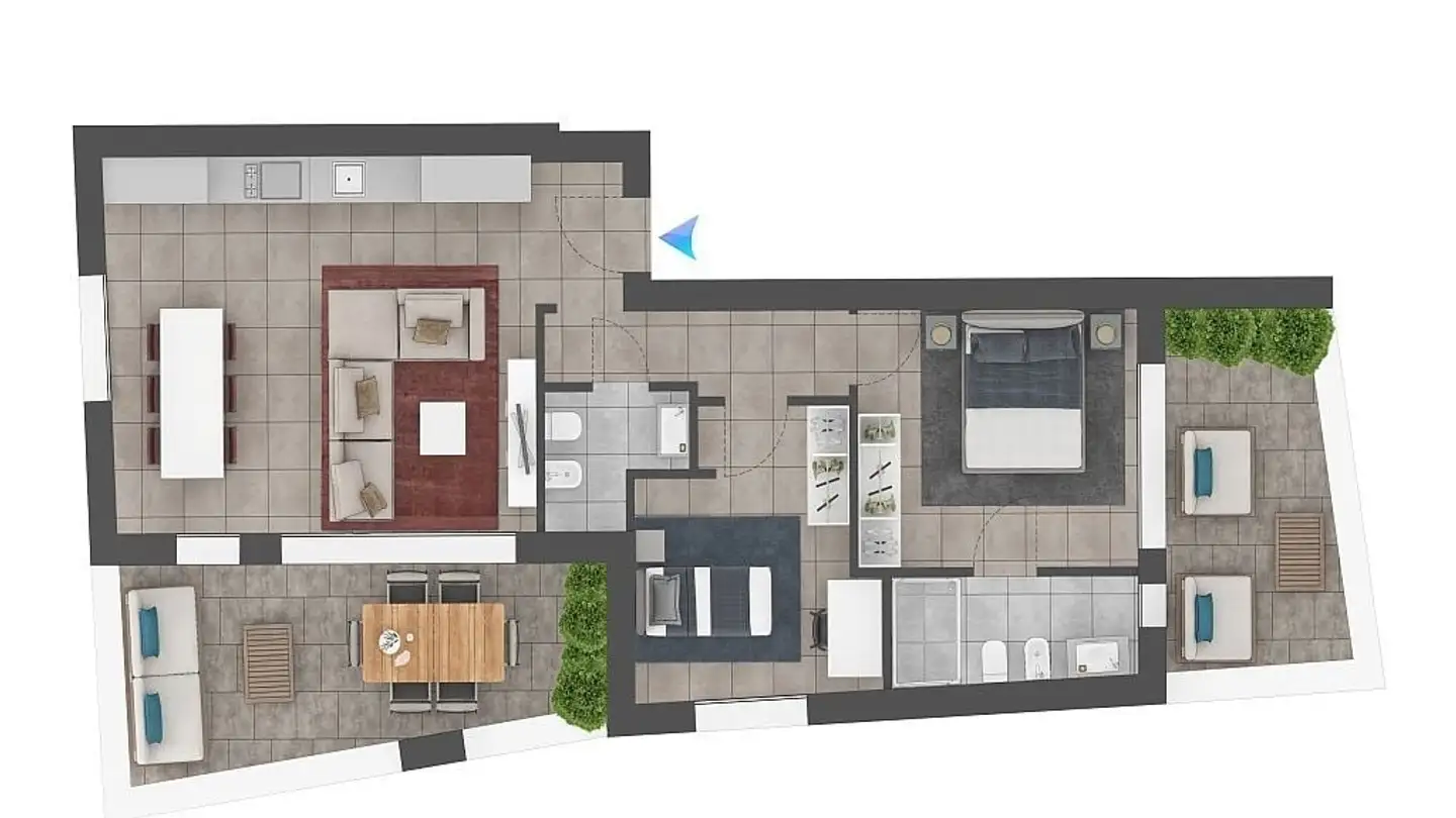 Wohnung mieten - Via Del Tiglio 20, 6592 S. Antonino - Foto 2