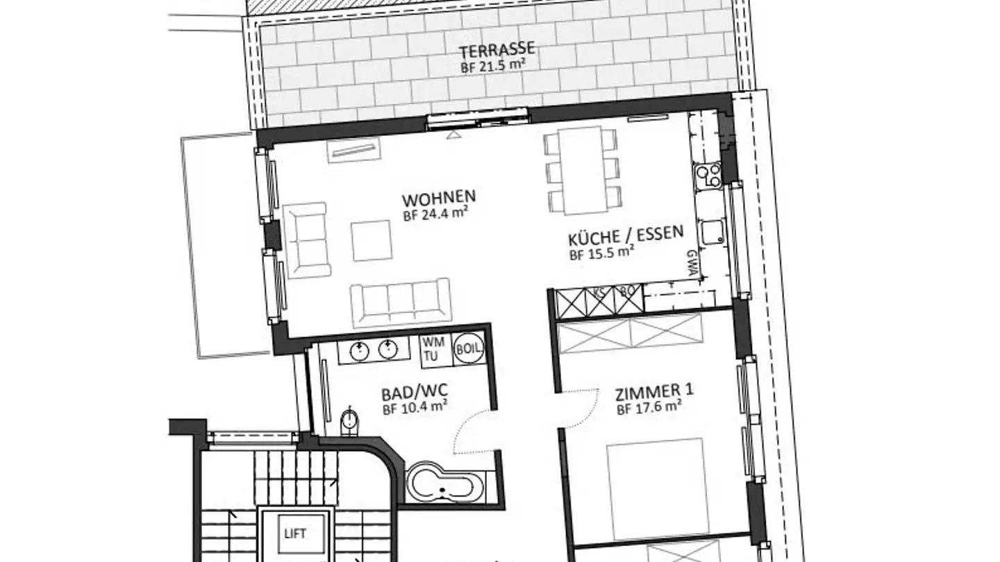 Appartement à louer - Haselstrasse 33, 5400 Baden - Photo 2