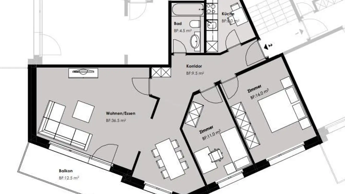 Appartamento in affitto - Rosenbergstrasse 28, 8212 Neuhausen am Rheinfall - Foto 3