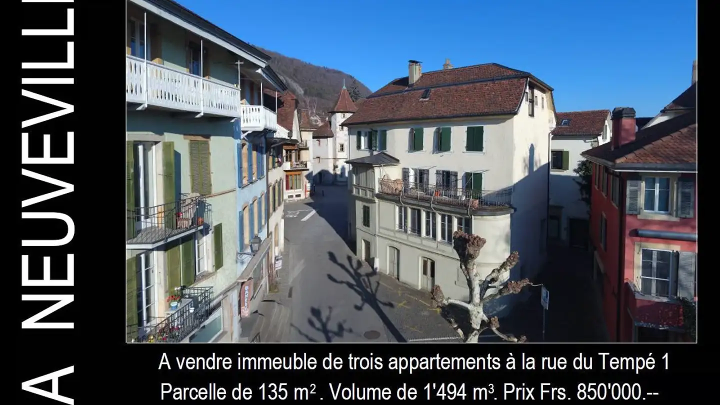 Immeuble résidentiel à vendre - Rue Du Tempé 1, 2520 La Neuveville