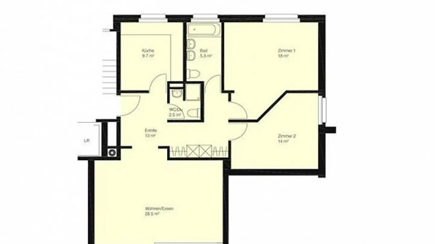 Apartment for rent - Hubelstrasse 18, 6012 Obernau - Photo 2