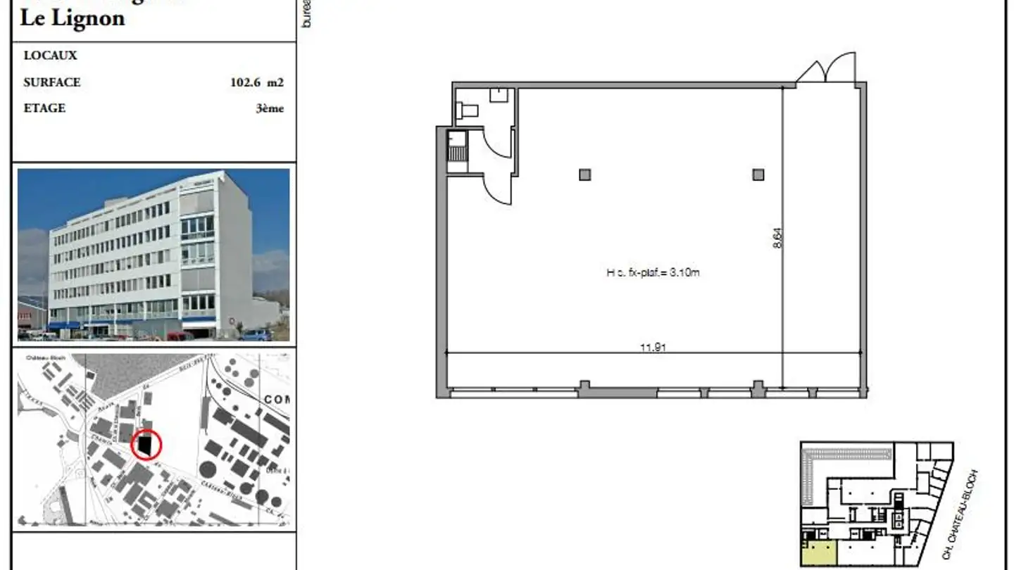 Spazio ufficio in affitto - Chemin Du Château-Bloch 10, 1219 Le Lignon - Foto 4