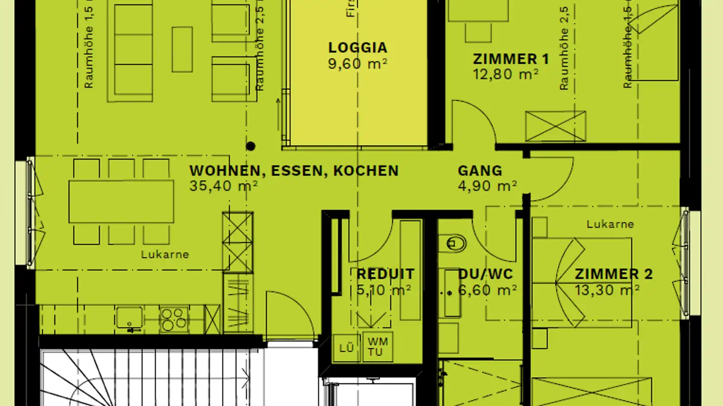Dachgeschosswohnung mieten - Dorfstrasse 17, 5082 Kaisten - Foto 2