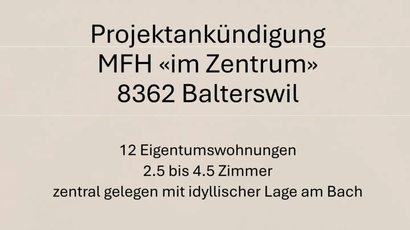 Immeuble résidentiel à vendre - Hauptstrasse, 8362 Balterswil