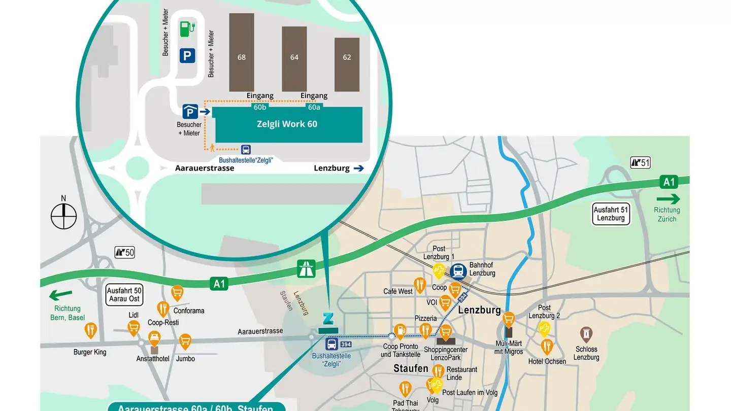 Geschäft mieten - Aarauerstrasse 60a, 5603 Staufen - Foto 2