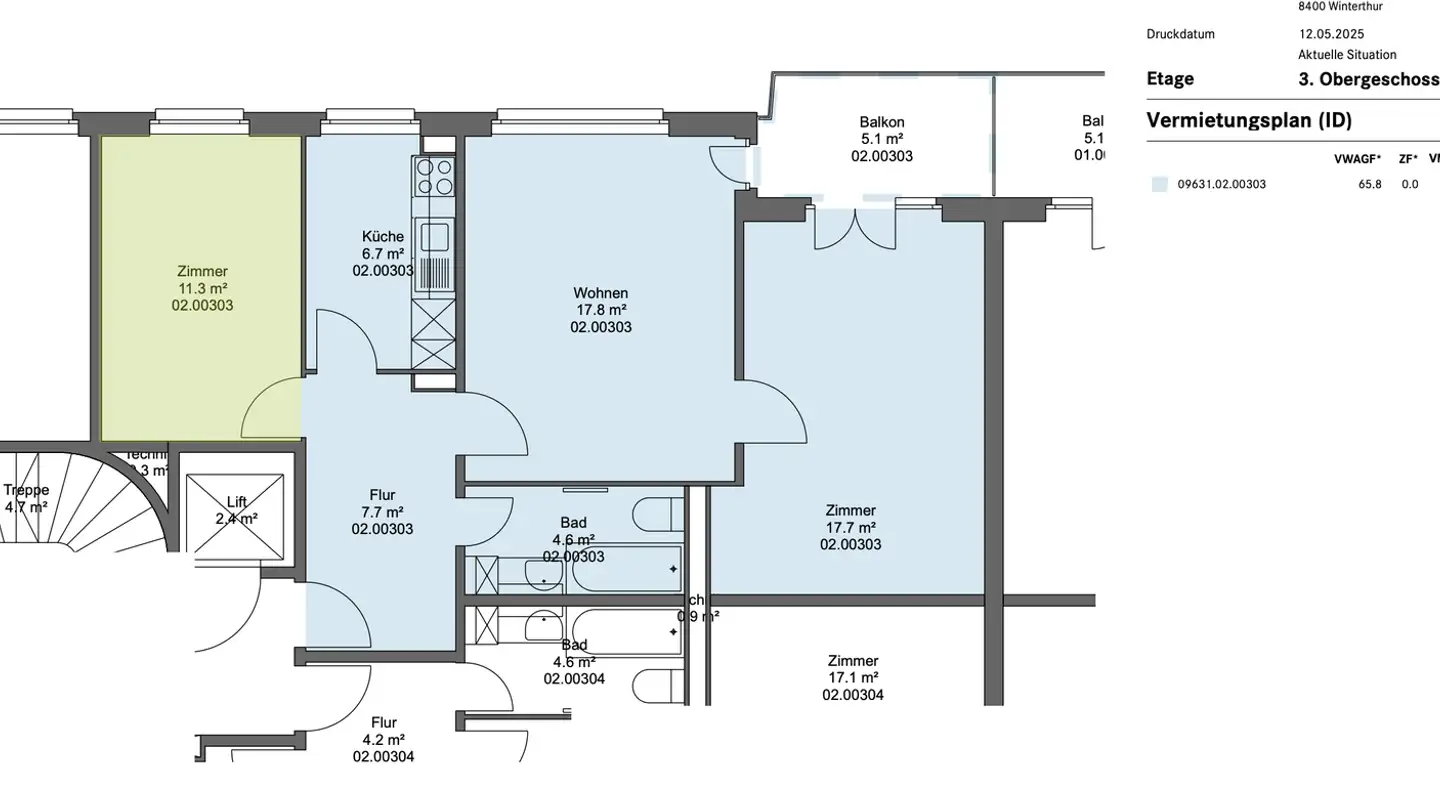 Chambre à louer - Sulzbergstrasse 8, 8400 Winterthur - Photo 3