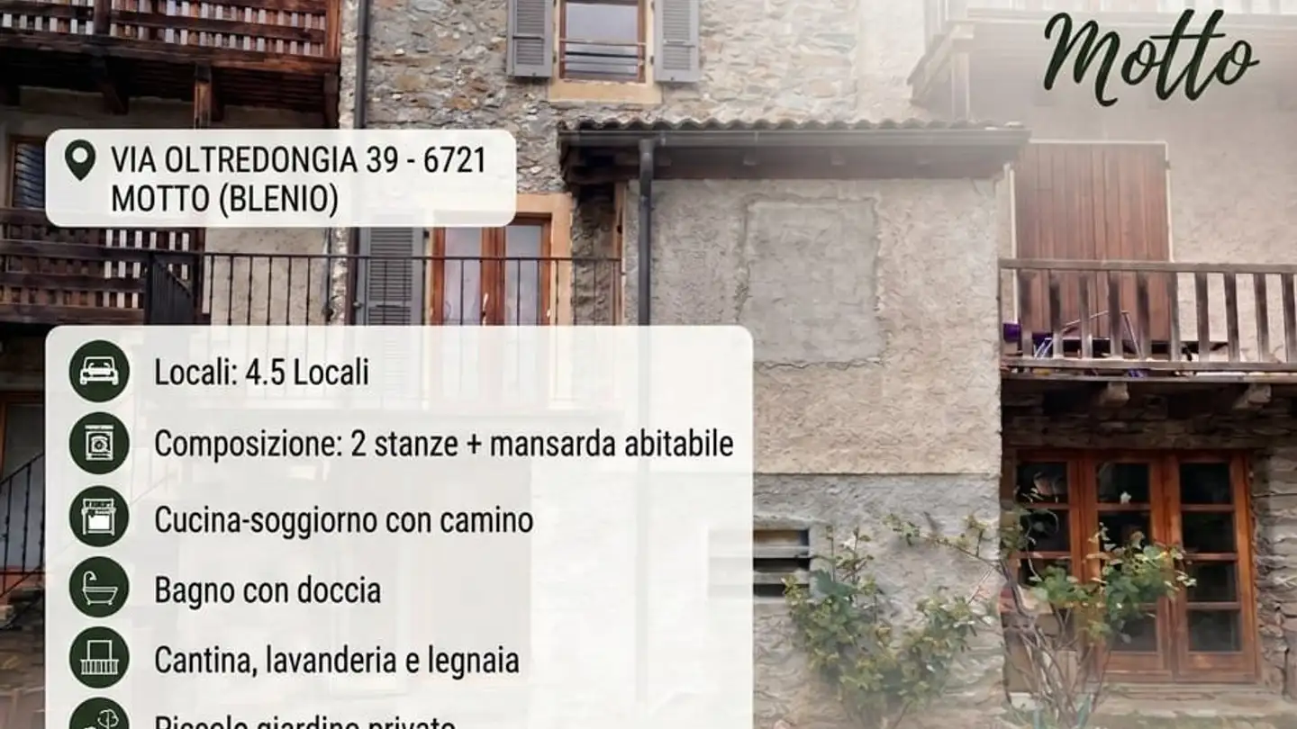 Single house for rent - 6721 Motto (Blenio)