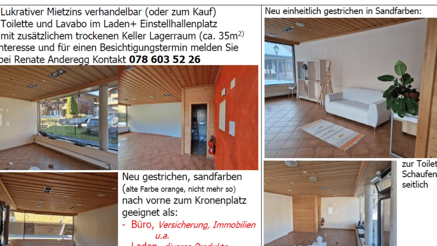 Commercial for rent - Kronenplatz 7, 3775 Lenk im Simmental