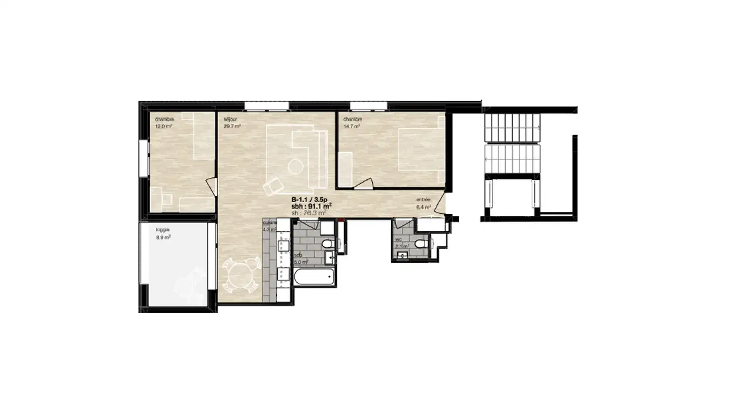 Apartment for rent - Rue Du Vorgyr, 3963 Montana