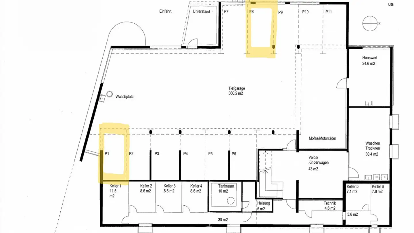 Tiefgaragenstellplatz mieten - Dorfstrasse 77, 9204 Andwil SG - Foto 3