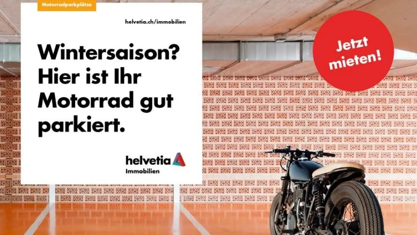 Indoor motorbike parking space for rent - Nassackerstrasse 26, 8952 Schlieren