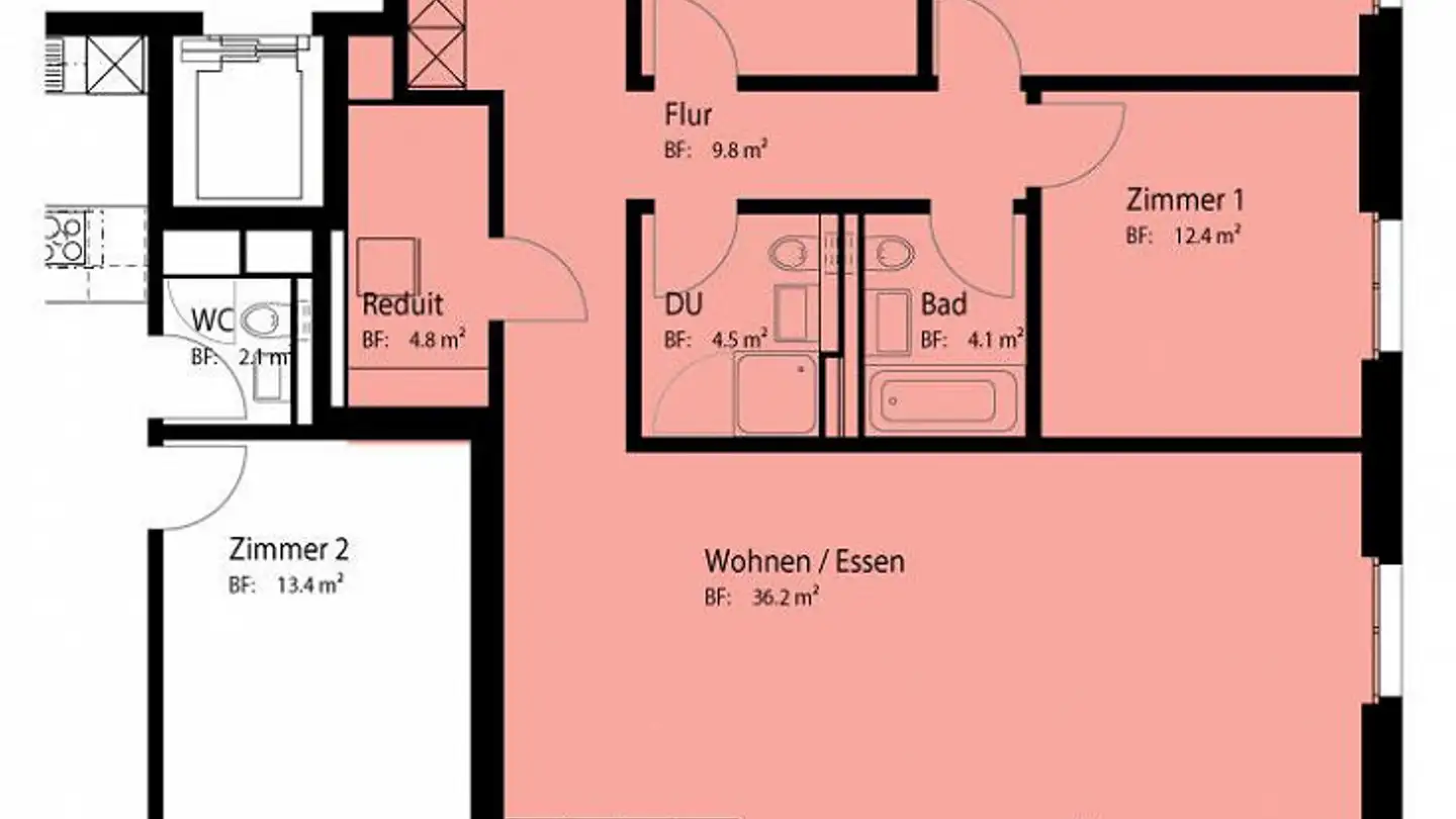 Apartment for rent - Hülstewise 2, 8222 Beringen - Photo 2