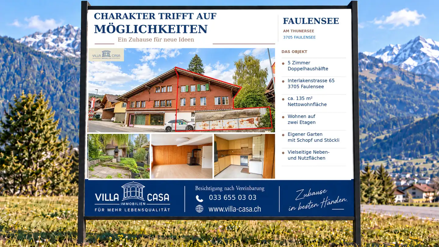 Semi-detached house for sale - Interlakenstrasse 65, 3705 Faulensee