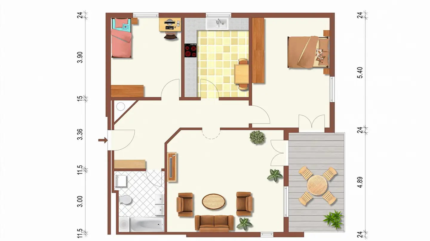Penthouse mieten - Gütschweg 20, 8733 Eschenbach SG