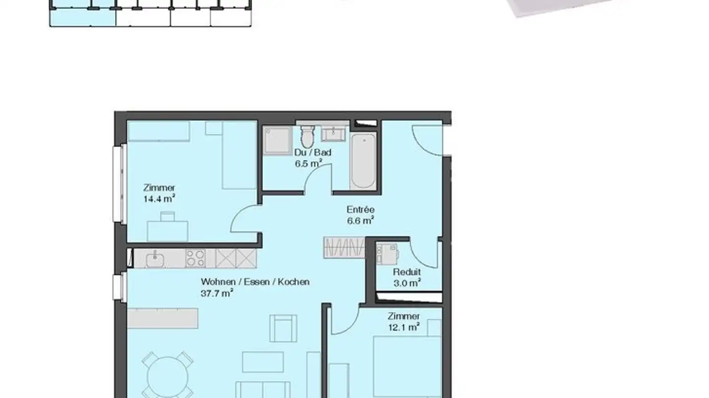 Wohnung mieten - Seonerstrasse 5, 5704 Egliswil - Foto 3