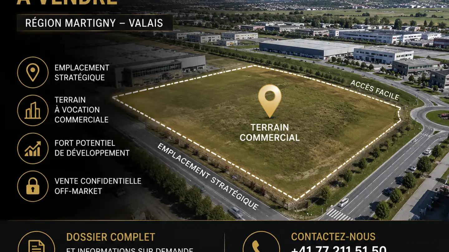 Commercial building plot for sale - 1870 Monthey