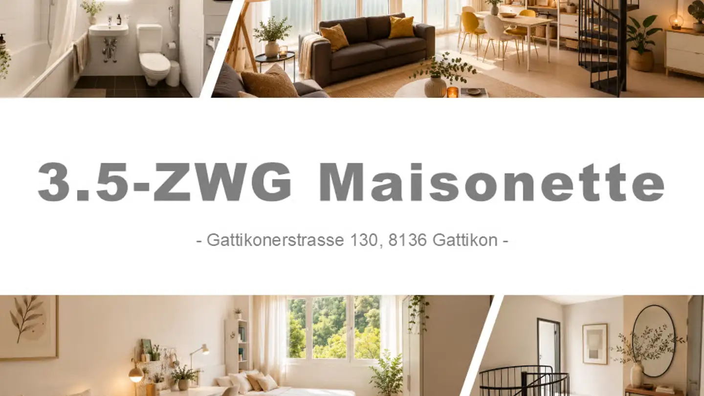 Maisonette mieten - Gattikonerstrasse 130, 8136 Gattikon
