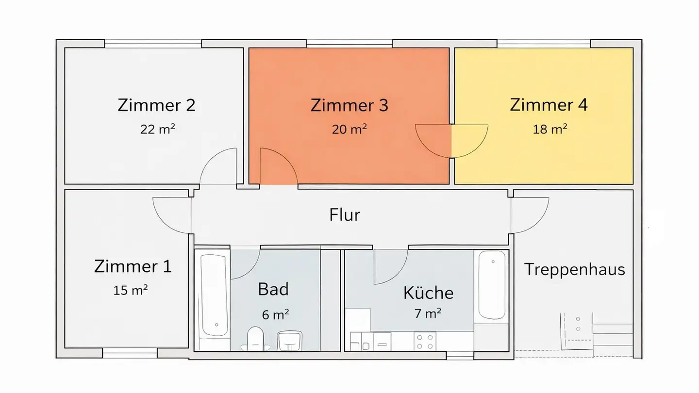 Chambre à louer - Claramattweg 13, 4057 Basel - Photo 4