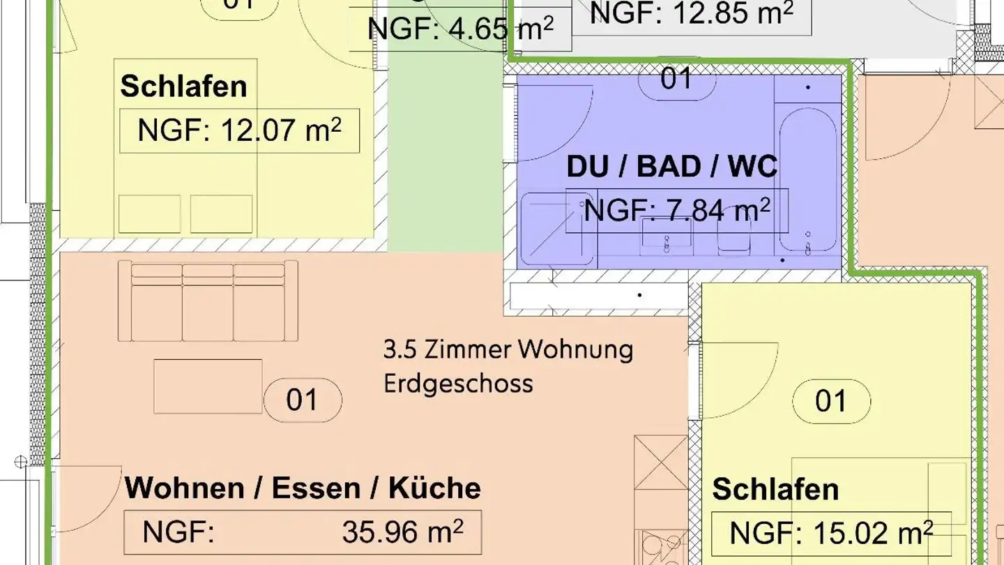 Appartamento in affitto - Baumgartenweg 28, 5036 Oberentfelden - Foto 3