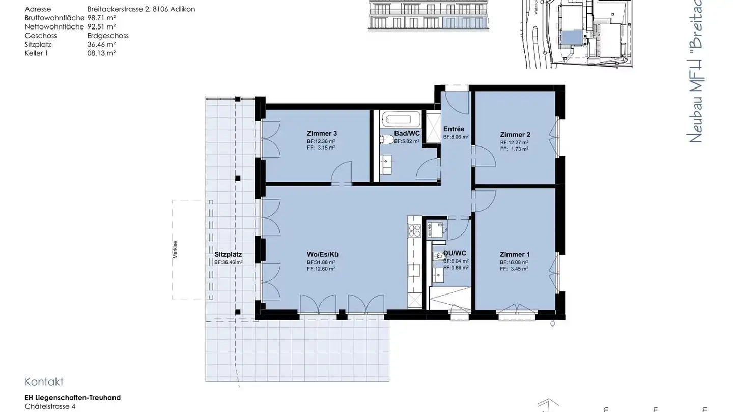 Appartamento in affitto - Breitackerstrasse 2, 8106 Adlikon b. Regensdorf - Photo 3