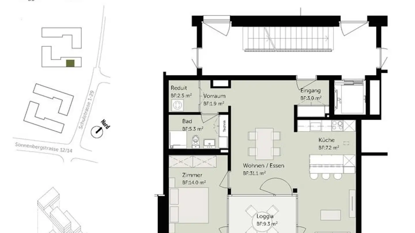 Wohnung mieten - Schulstrasse 23, 8172 Niederglatt ZH - Foto 2