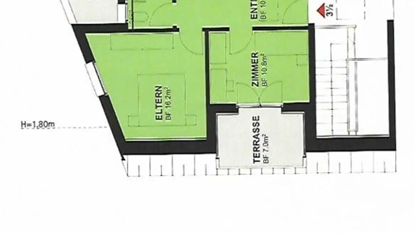 Dachgeschosswohnung kaufen - Schmittenstrasse 26, 8887 Mels