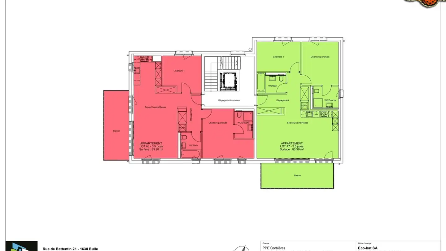 Appartamento in affitto - Rue De Corbières 21, 1630 Bulle - Photo 4