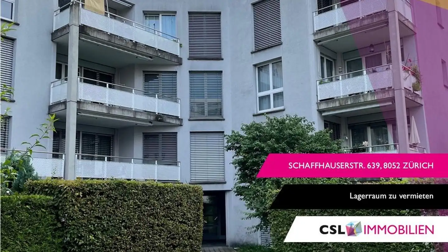 Storage space for rent - Schaffhauserstrasse 639, 8052 Zürich