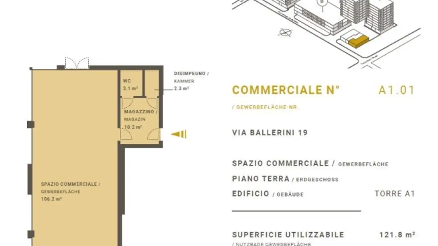 Spazio ufficio in affitto - Via Francesco Ballerini, 6600 Locarno - Photo 3