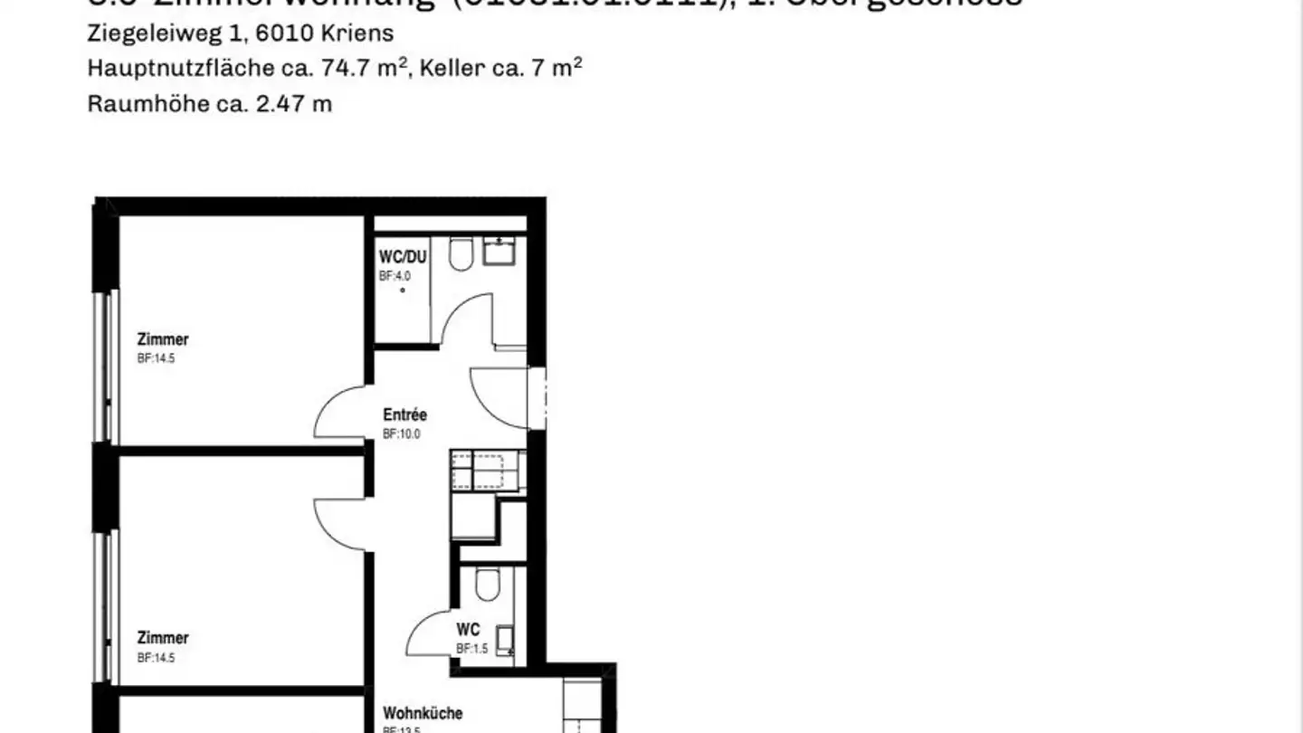 Stanza singola in affitto - Ziegeleiweg 1, 6010 Kriens - Foto 4