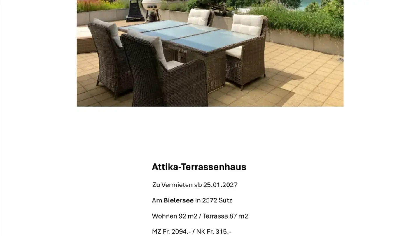 Einfamilienhaus mieten - Brunnenweg 13B, 2572 Sutz