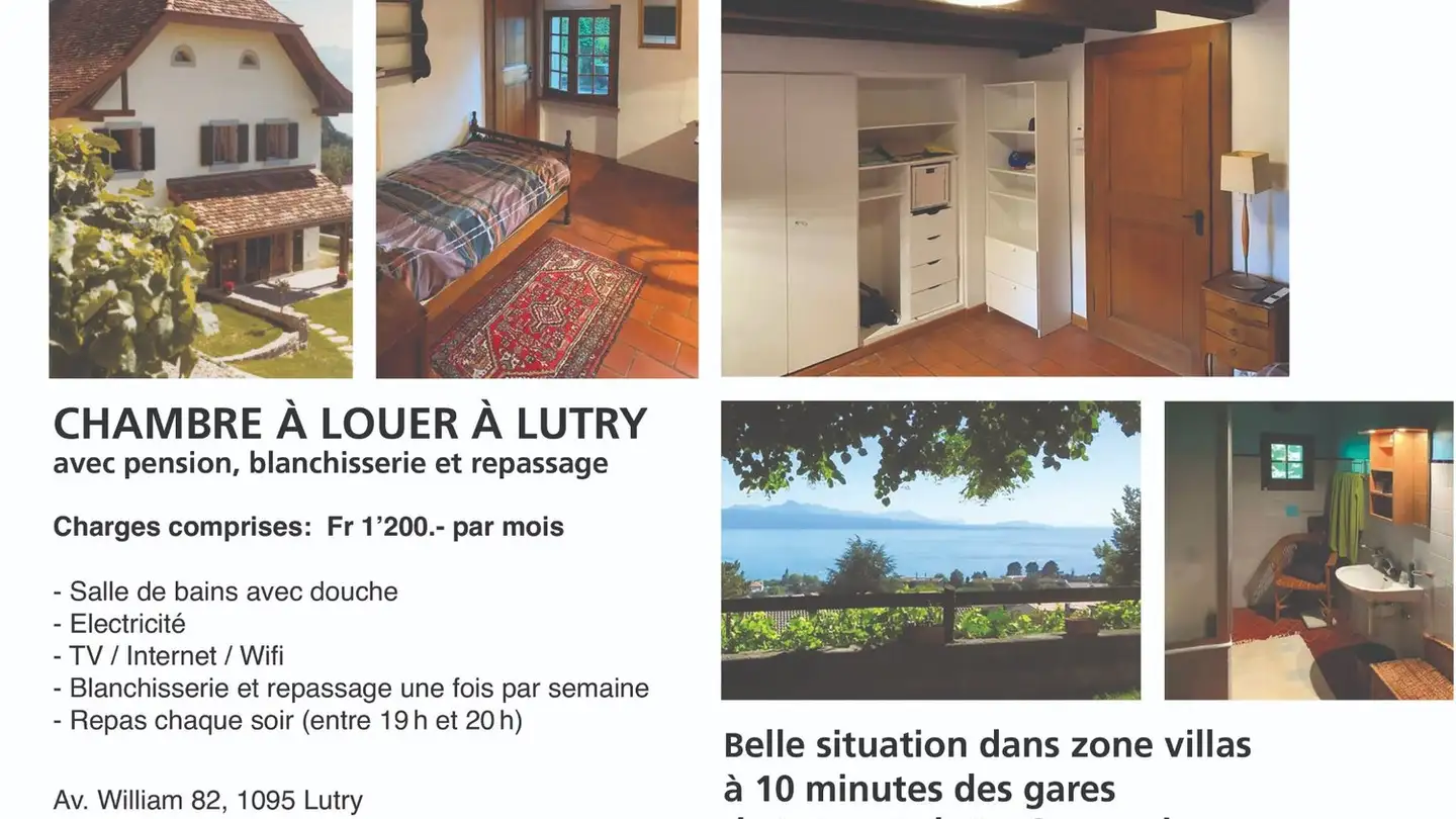 Single room for rent - Avenue William 82, 1095 Lutry