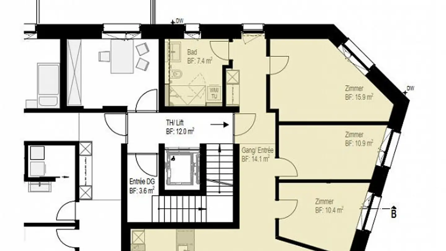 Wohnung mieten - Dörflistrasse 50, 6056 Kägiswil - Foto 3