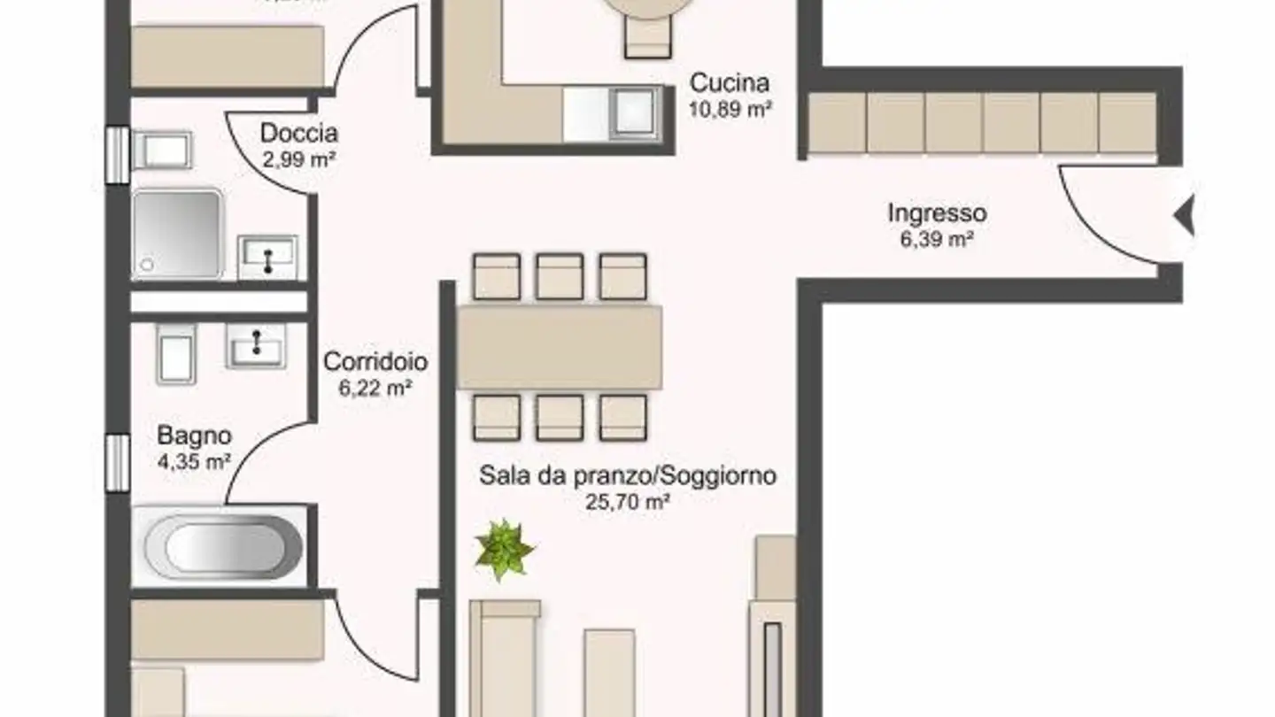 Appartement à louer - Via San Nicolao 36b, 6598 Tenero