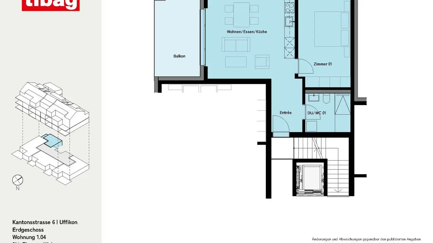 Appartement à louer - Kantonsstrasse 6, 6253 Uffikon - Photo 3