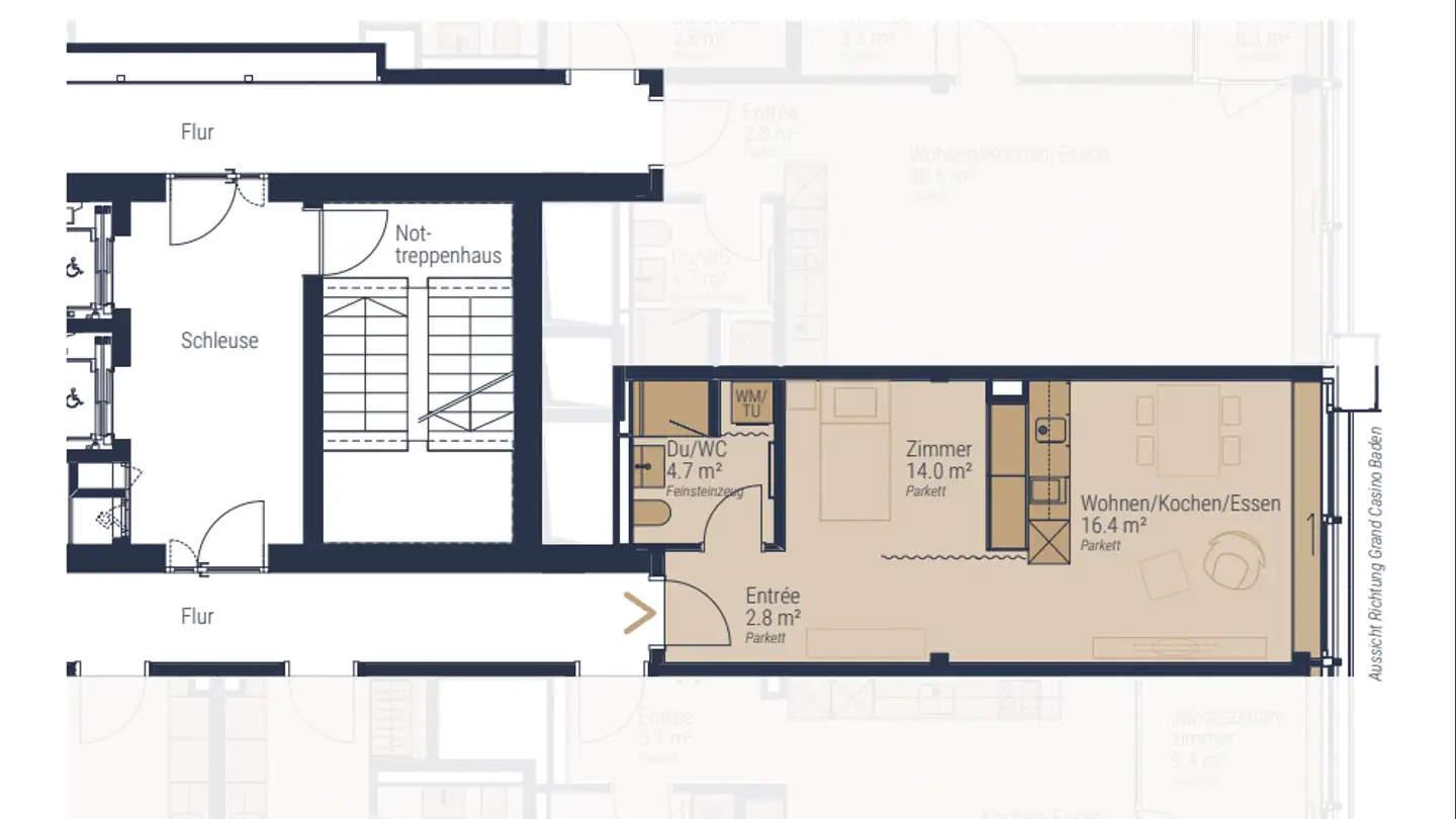 Appartement à louer - Brown Boveri Platz 4, 5400 Baden - Photo 3
