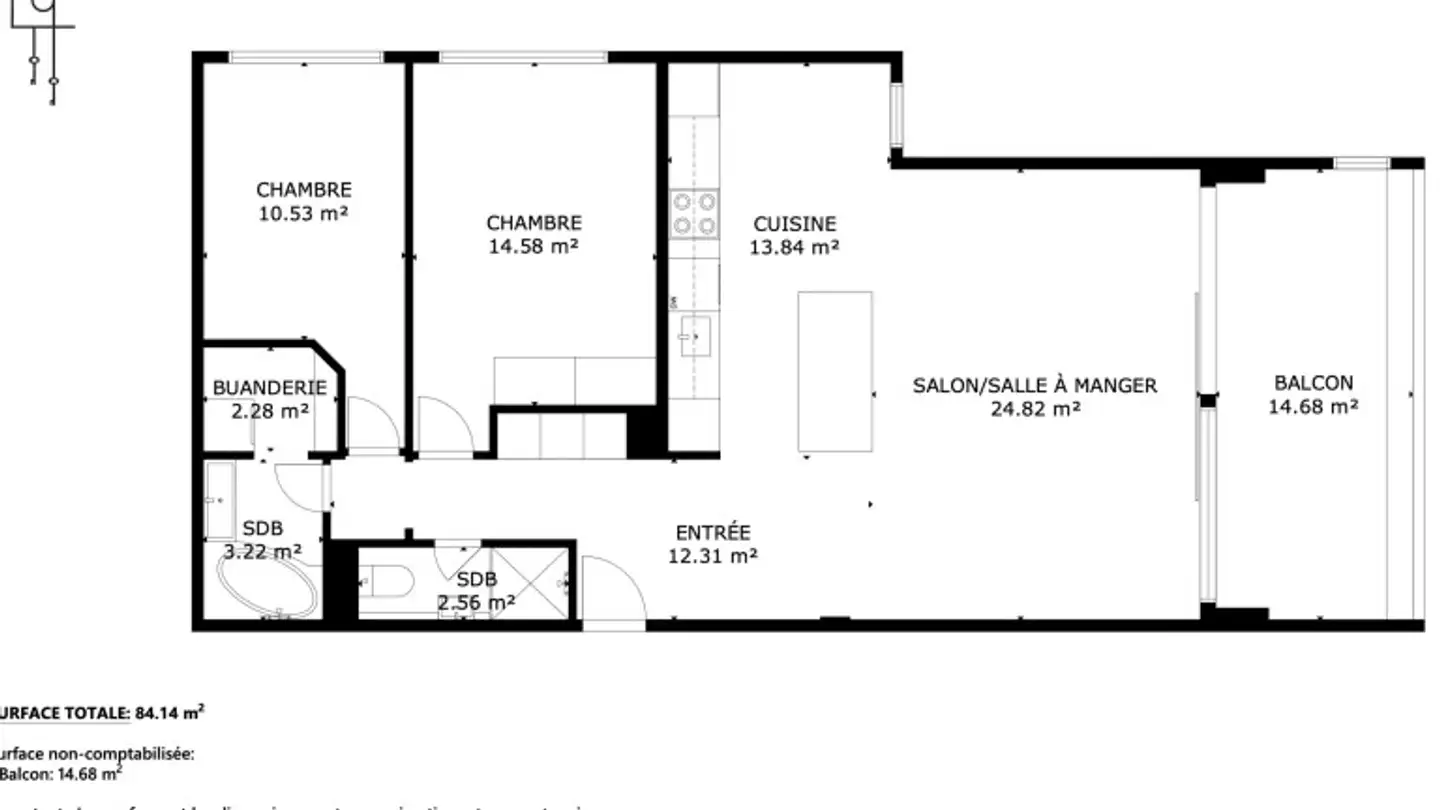 Apartment for rent - Route De Cité-Ouest 32, 1196 Gland - Photo 3