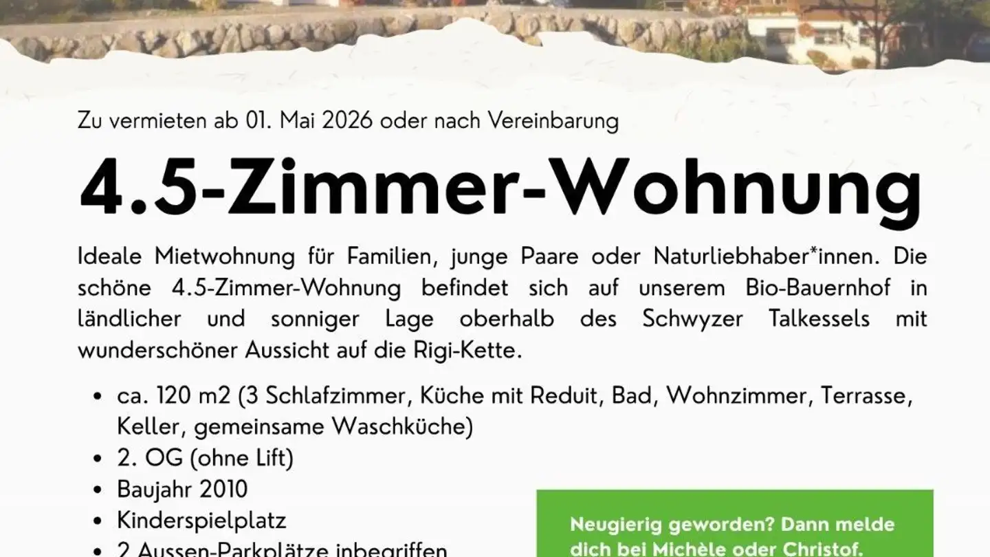 Appartement à louer - Dottenried 2, 6423 Seewen SZ