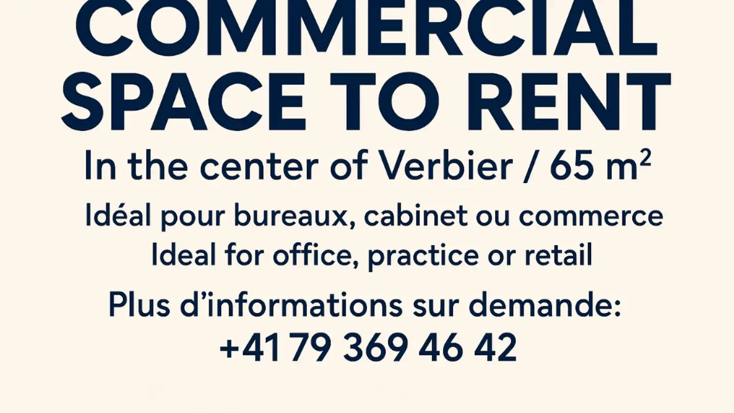 Commercial à louer - Route Des Creux 1, 1936 Verbier