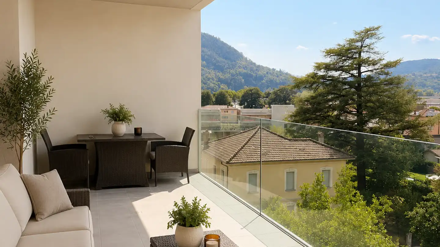 Attique à louer - Viale Carlo Pereda 5, 6828 Balerna - Photo 3