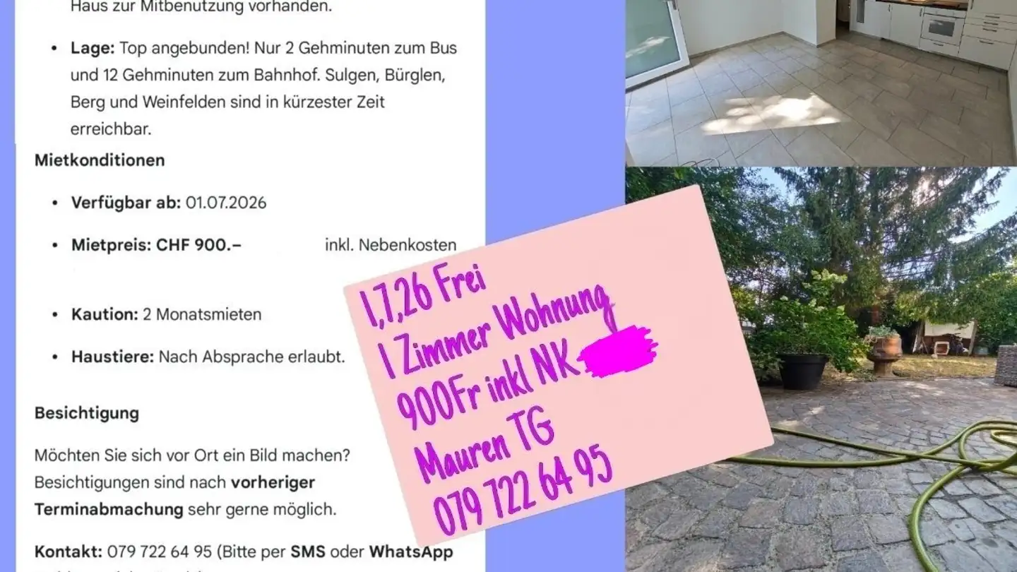 Apartment for rent - 8576 Mauren TG