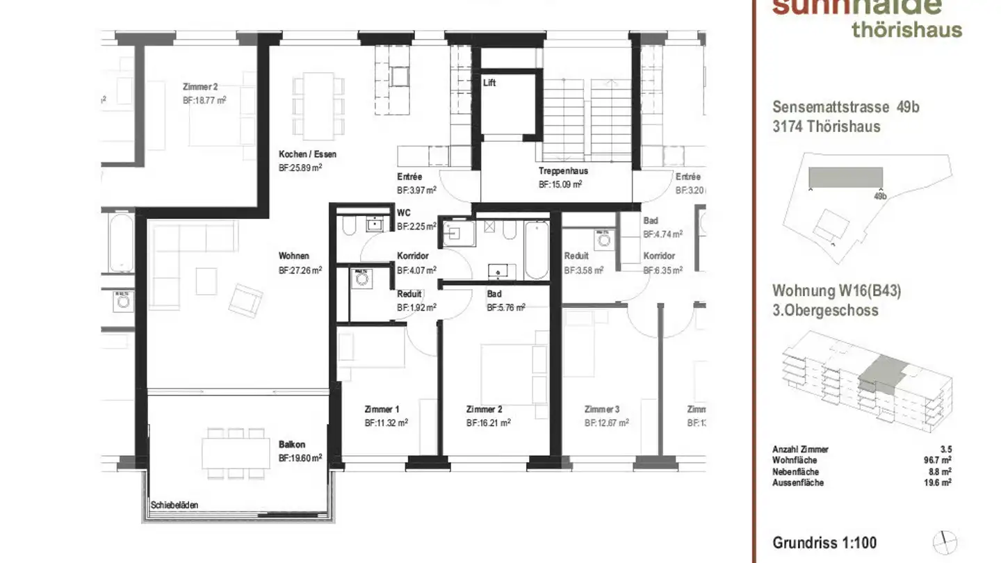 Appartamento in vendita - Sensemattstrasse 49a, 3174 Thörishaus - Foto 3